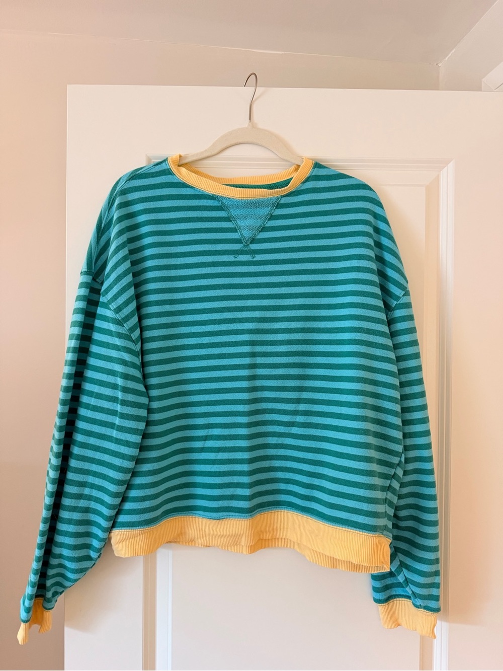 We The Free Classic Striped Oversized Crewneck